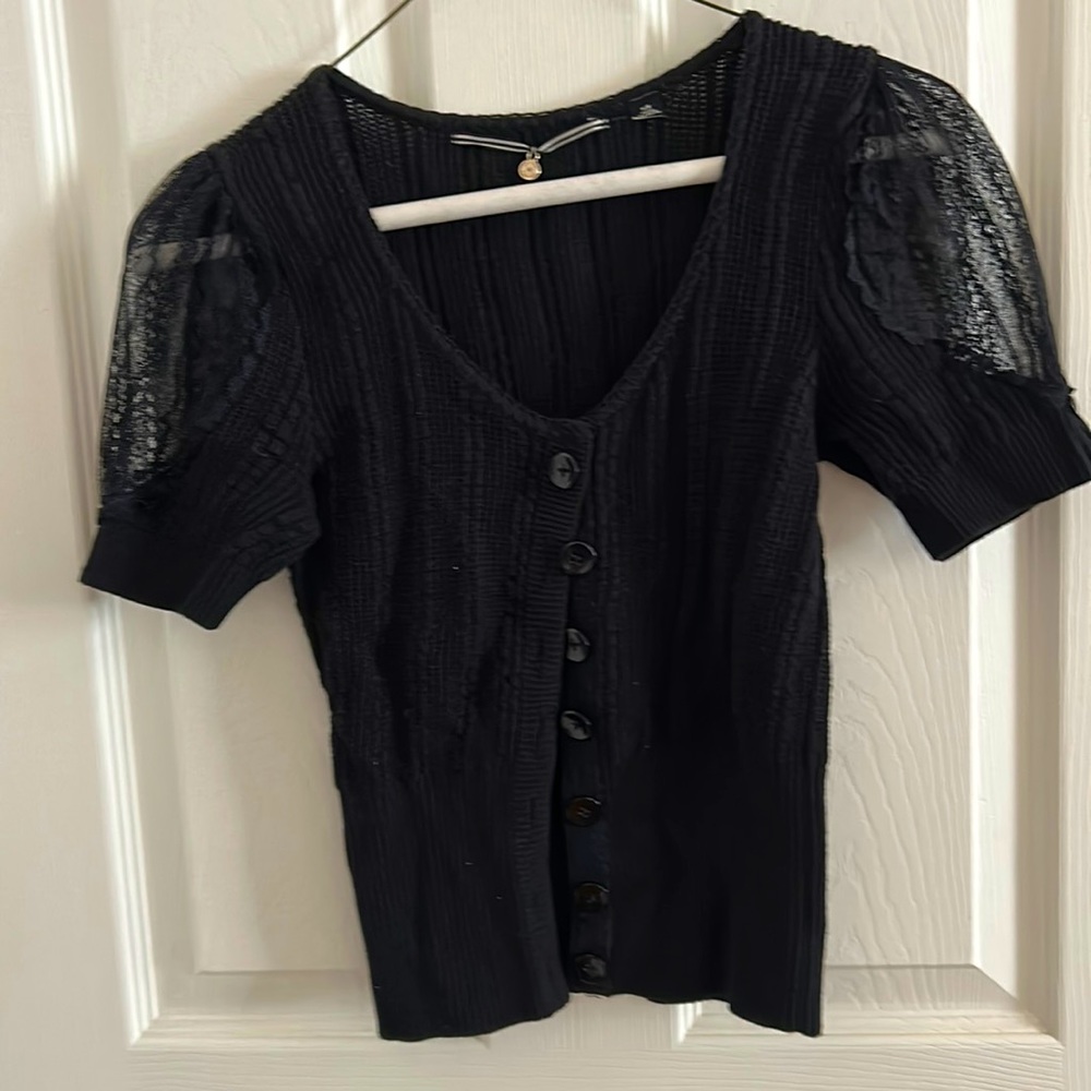 Black XS crop sweater from Anthropologie